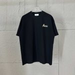 Ami Short-Sleeved T-Shirt Black Cotton Spring Summer