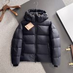 Burberry Down Jacket Red Goose Duck Nylon Premium Quality Zippered Pocket