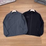 Mammoth Coat Black Woven Fabric Autumn