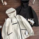 North Windproof Jacket Red Outdoor Zippered Pocket