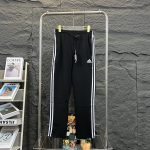 Adidas Long Pants Red Cotton Air Spring Embroidery Zippered Pocket