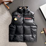 Prada Down Jackets Red Goose Duck Nylon Premium Quality Zippered Pocket