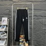 Adidas Long Pants Red Cotton Air Spring Embroidery Zippered Pocket