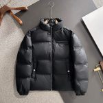 Prada Down Jacket Red Goose Duck Nylon Premium Quality Zippered Pocket