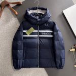 Gucci Down Jacket Red Goose Duck Nylon Premium Quality Zippered Pocket