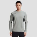 Descente Long-Sleeved Shirts Red Nylon Spandex Outdoor Functional Fabric Quick-Drying Running Spring Autumn Lightweight And Breathable