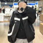 Adidas Outerwear Red Cotton Mesh Relaxed Fit Spring Summer Autumn