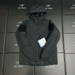 Archaeopteryx Down Jacket Red Gore-Tex Cotton Fleece Curved Cut Zippered Pocket