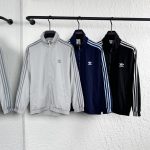 Adidas Coat Blue Cotton Pure