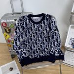 Dior Sweater Red Wool Lambswool Cashmere Acrylic Jacquard