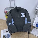 Louis Vuitton Jacket Blue Cotton Wool Jacquard