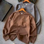 Hermes Sweatshirt Red Cotton Silk Acrylic Milk Honeycomb Weave Simple Design Premium Luxury
