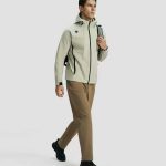 Descente Coat Black Fleece Woven Fabric Clean Lines Daily Commute Autumn Winter And Patch
