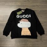 Gucci Hoodies Ash Cotton Pure Relaxed Fit Exquisite Tailoring Plastisol Printing