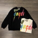 Gucci Hoodies Ash Cotton Pure Relaxed Fit Exquisite Tailoring Plastisol Printing