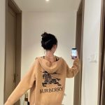 Burberry Coat Ash Wool Cashmere Jacquard