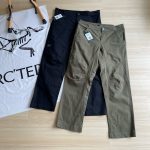 Archaeopteryx Trousers Green Cotton Pure Down Nylon Spandex Mesh Relaxed Fit Embroidery Patch