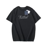 Ami Short Sleeves Red Cotton Jacquard Piqu Leather Patch
