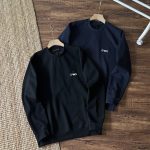 Armani Hoodie Red Cotton Plain Weave Air Layer Autumn Fabric Loose Cut Embroidery