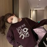 Loewe Hoodies Red Cotton Pure Autumn Winter