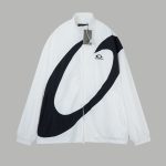 Balenciaga Jacket Red Polyester Mesh Embroidery Screen Printing