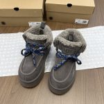 Ugg Sneakers Red Eva Sheepskin Suede Lace Winter