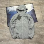 Toms Coat Green Cotton Nylon Fleece Lace Adjustable Drawstring Autumn Winter Late Early Patch