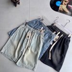 Carhartt Shorts Yellow Cotton Pure Denim Relaxed Fit Street Style