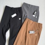 Descente Long Pants Red Nylon Spandex Fleece Water-Repellent Fabric Autumn Winter Side Pockets