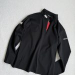 Helly Hansen Long Sleeves Black Fleece Quick-Drying Urban Commuting Autumn Winter Warm