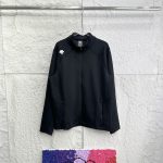 Descente Outerwear Red Knitted Fabric Running Spring Lightweight And Breathable