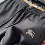 Burberry Trousers Red Cotton Modal Leather Patch
