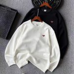 Prada Sweatshirt Red Cotton Air Silk Milk Honeycomb Weave Simple Design White