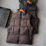 Zegna Vest Red Cotton Feather Duck Down Nylon Fabric Winter