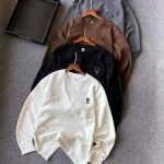 Fendi Sweatshirt Red Cotton Silk Milk Honeycomb Weave Simple Design White