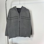 Dior Outerwear Red Cotton Pure Wool Cashmere Velvet Jacquard High-Quality Materials