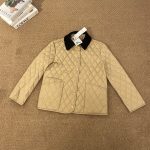 Burberry Cotton-Padded Coat Golden Cotton Velvet Exquisite Workmanship