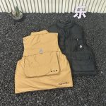 Moncler Vest Red Goose Down Duck Nylon Soft Touch Autumn Winter