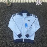 Adidas Coat Blue Jacquard Autumn Winter Early
