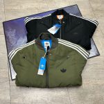 Adidas Outerwear Red Cotton Silk Polyester Nylon Ribbed Fabric Spring Autumn Zippered Pocket