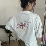 Archaeopteryx Long-Sleeved T-Shirt Red Cotton Long-Staple