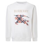 Burberry Hoodies Black Ribbed Fabric Embroidery