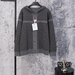 Dior Sweater Red Cashmere Jacquard Knitted Fabric Simple And Elegant Autumn Winter Pattern