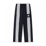 Adidas Wide-Leg Pants Red Polyester Lace Embroidery Heavy
