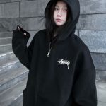 Stussy Jackets Blue Cotton Xinjiang Ribbed Fabric Spring