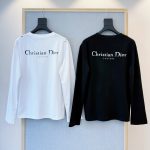 Dior Long-Sleeved T-Shirts Black Winter