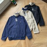 Ralph Lauren Coat Red Cotton Pure Relaxed Fit Easy To Match Embroidery