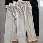 Ralph Lauren Sweatpants Red Cotton Embroidery Side Pockets
