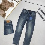 Louis Vuitton Jeans Red Cotton Denim High-Quality Materials