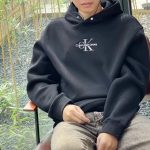 Calvin Klein Hoodie Red Fleece